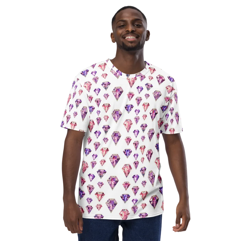 Amethyst Confetti on Men's Crew Neck T-Shirt — Front