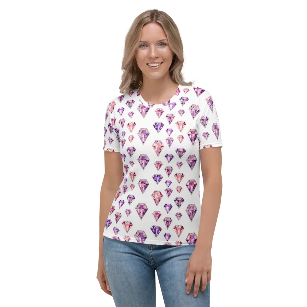 Amethyst Confetti on Women's Crew Neck T-Shirt — Front