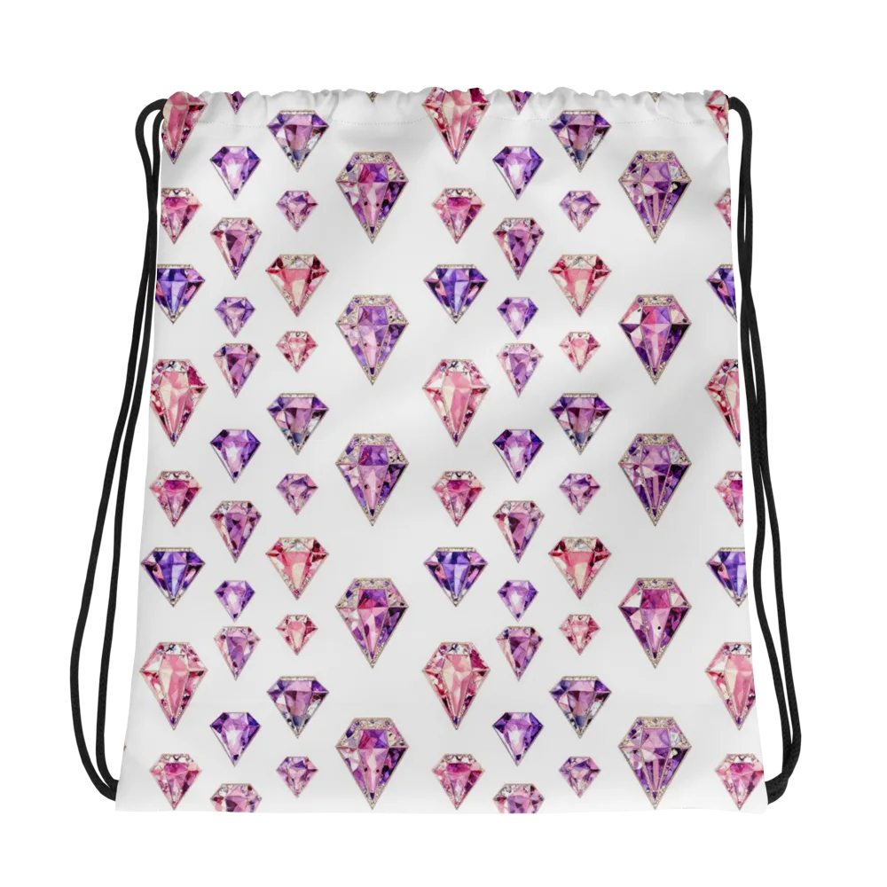 Amethyst Confetti on Drawstring Bag — Photo