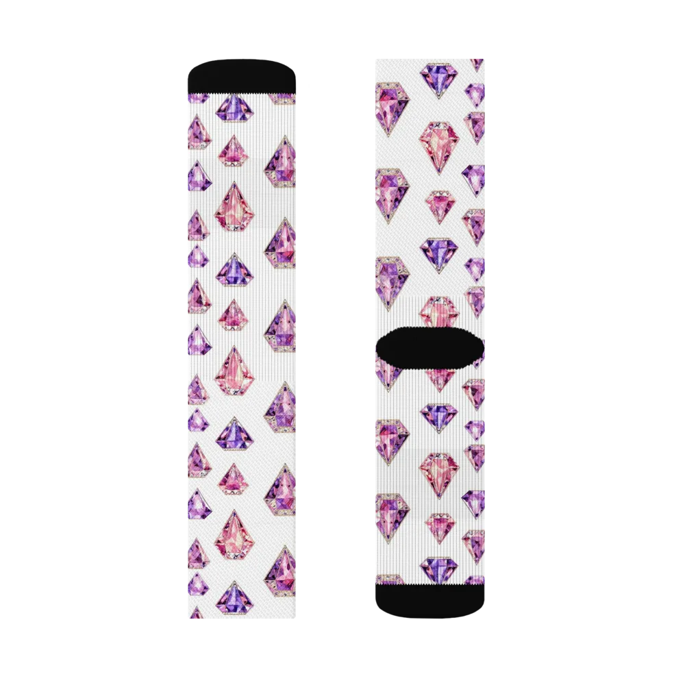 Amethyst Confetti on Socks — Right Sock