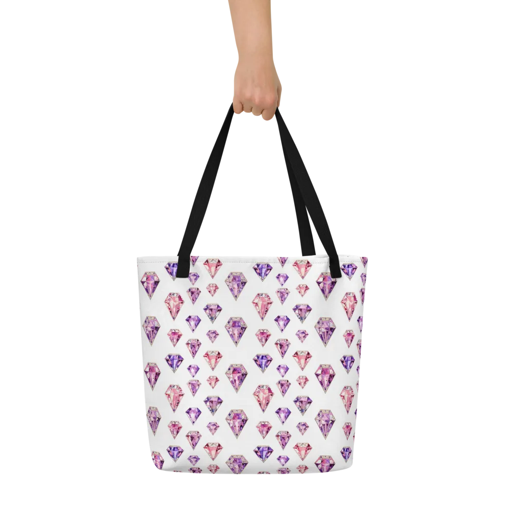 Amethyst Confetti on Large Tote Bag W/ Pocket — Front