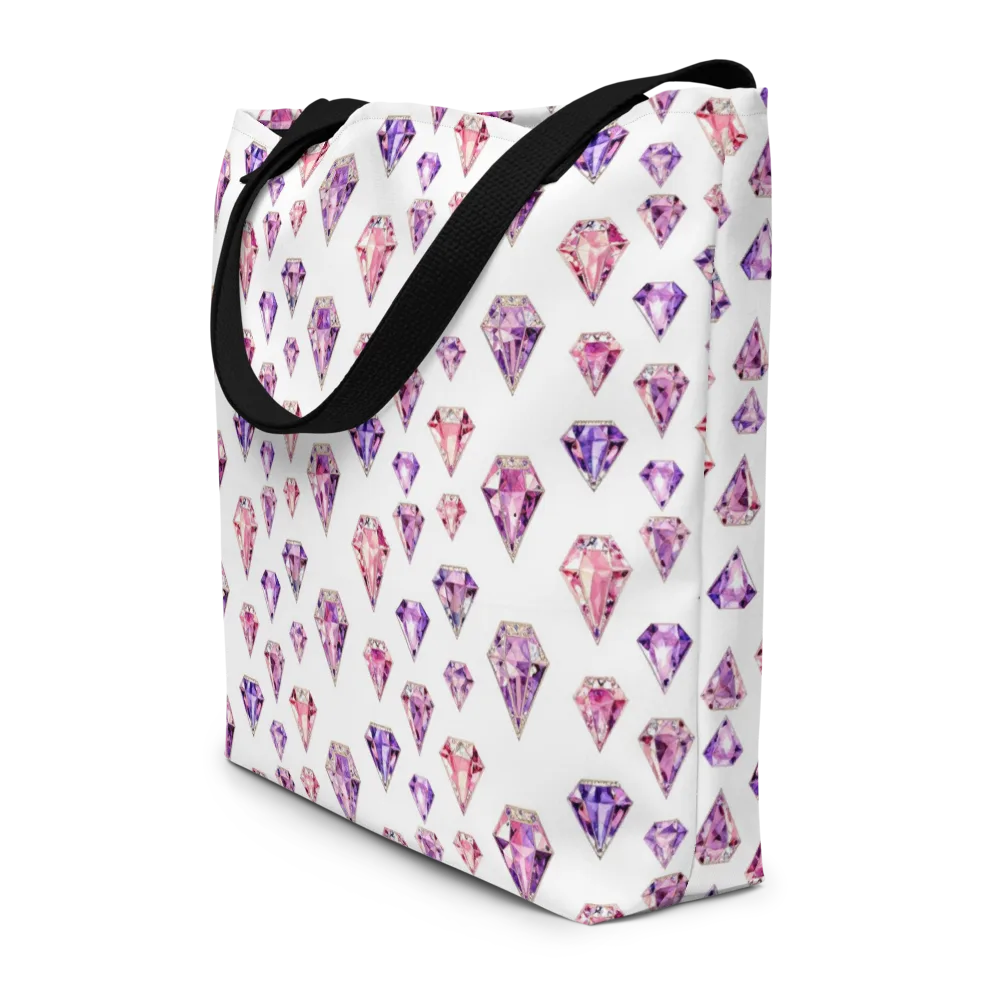 Amethyst Confetti on Large Tote Bag W/ Pocket — Front
