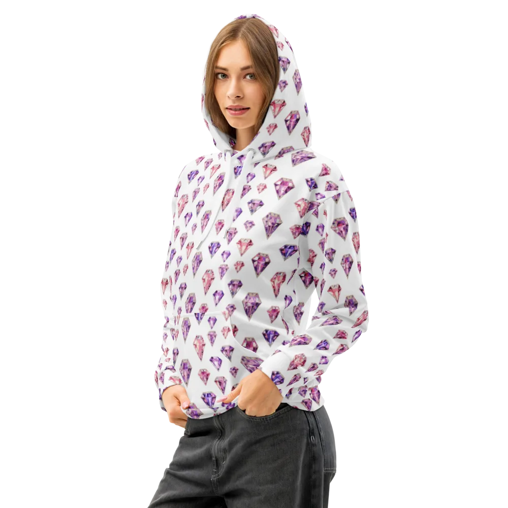 Amethyst Confetti on Cotton Hoodie — Left Front