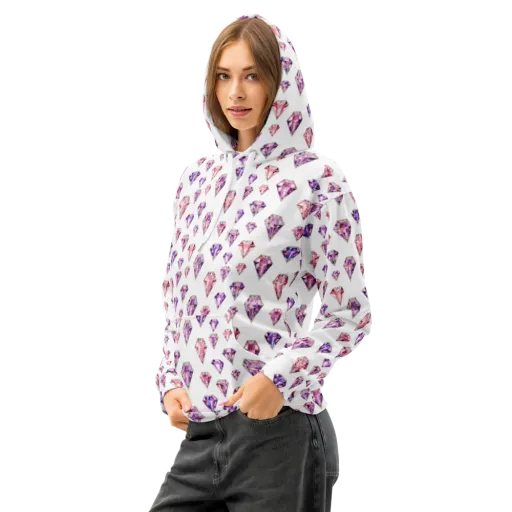 Amethyst Confetti on a Cotton Hoodie