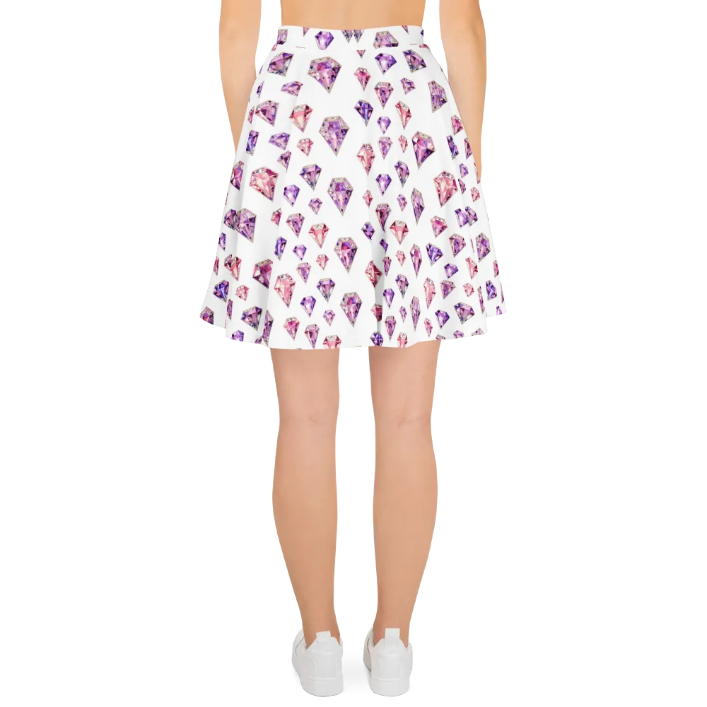 Amethyst Confetti on Skater Skirt — Back