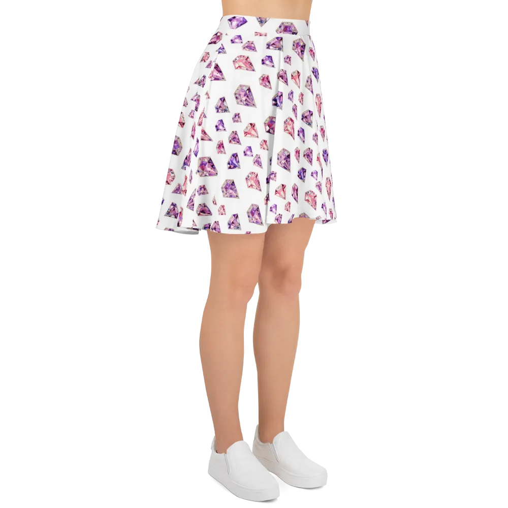 Amethyst Confetti on Skater Skirt — Right