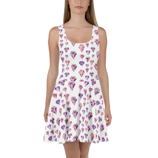 Amethyst Confetti on a Skater Dress