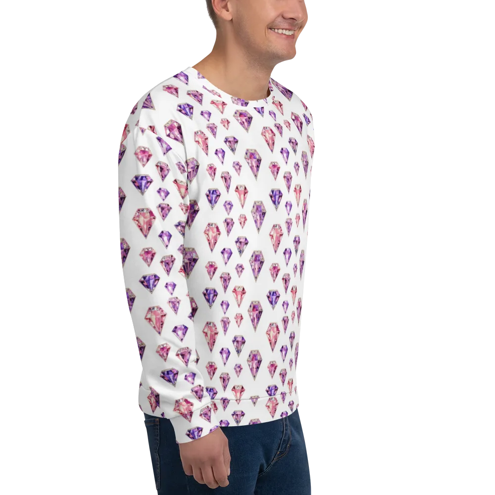 Amethyst Confetti on Sweatshirt — Right Front