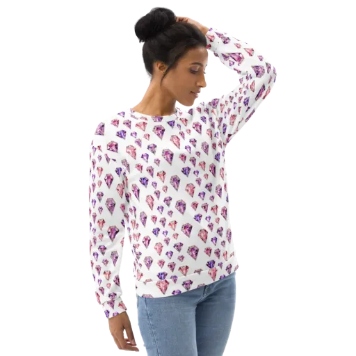 Amethyst Confetti on a Sweatshirt