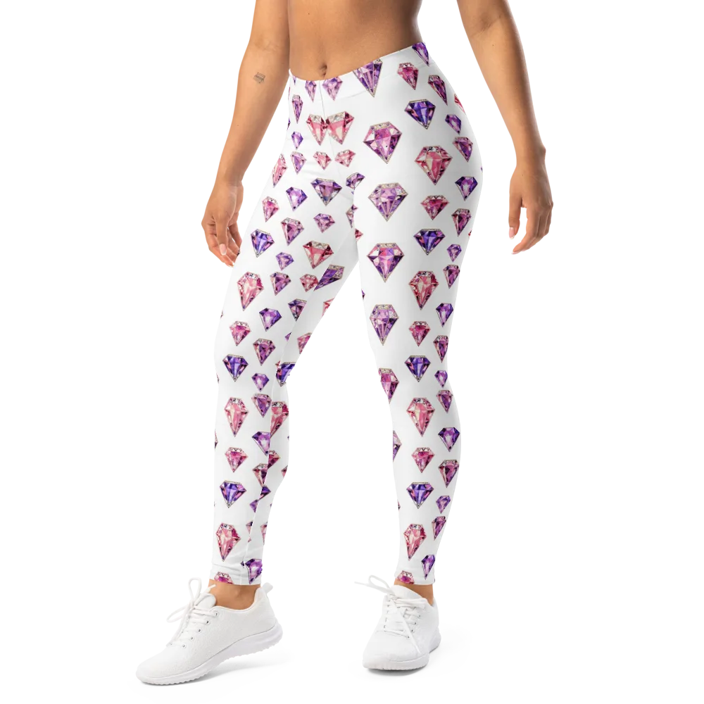 Amethyst Confetti on Leggings — Left Front