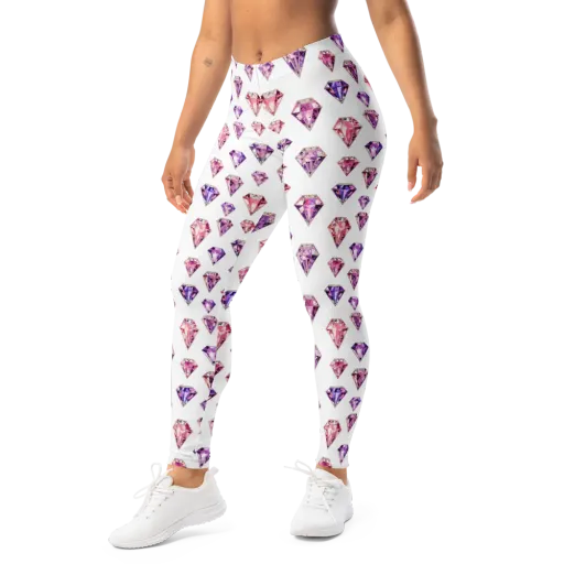 Amethyst Confetti on a Leggings