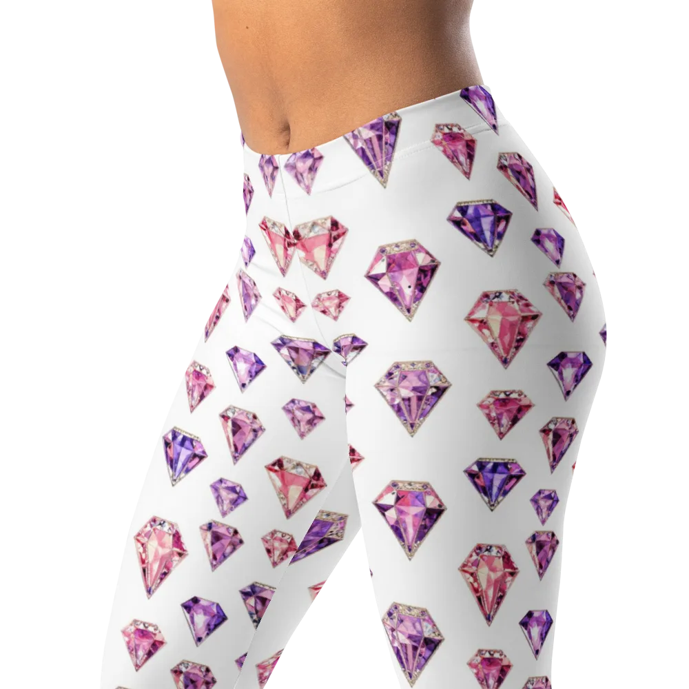 Amethyst Confetti on Leggings — Left Front