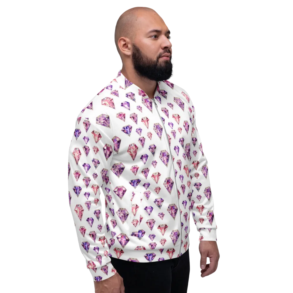 Amethyst Confetti on Bomber Jacket — Right