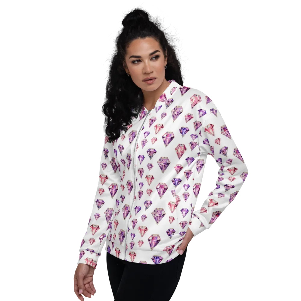 Amethyst Confetti on Bomber Jacket — Left