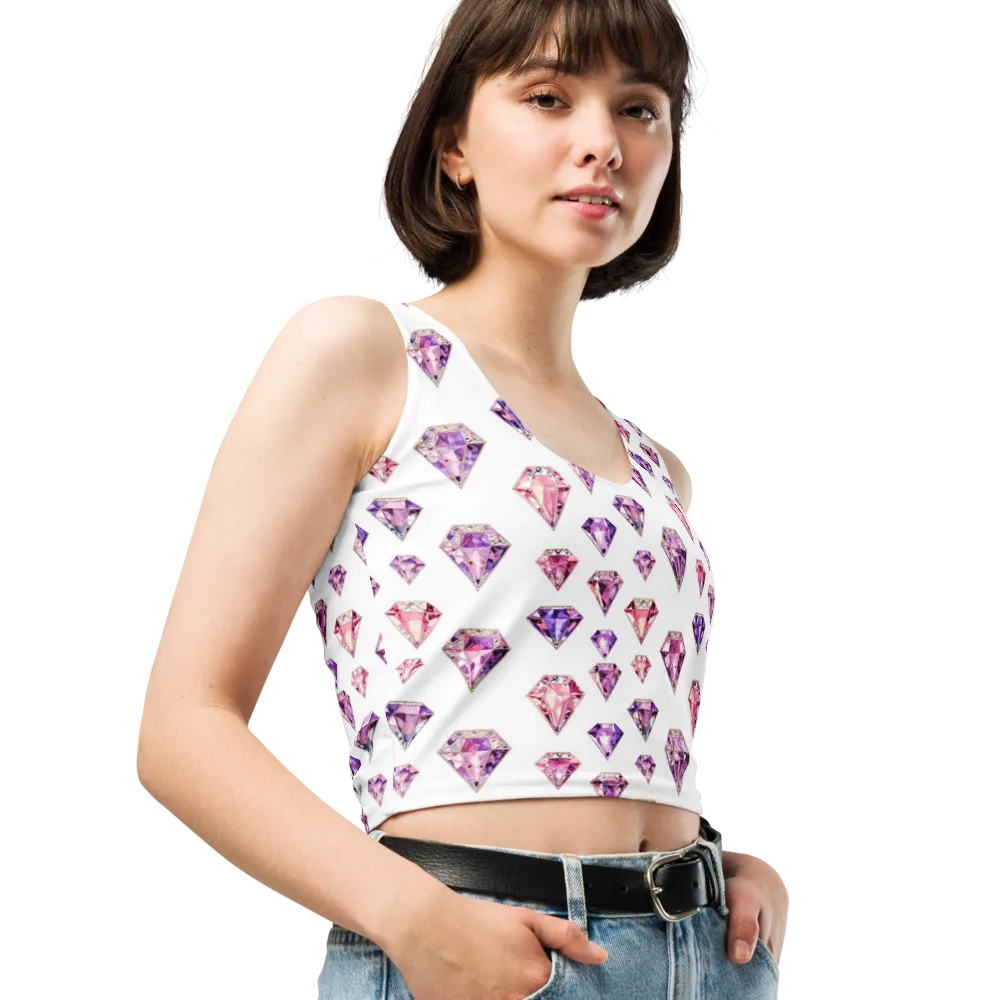 Amethyst Confetti on Crop Top — Right Front