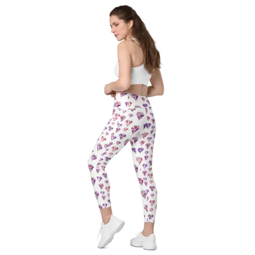 Amethyst Confetti on a Leggings with Pockets
