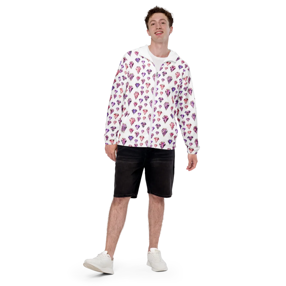 Amethyst Confetti on Men's Windbreaker — Front