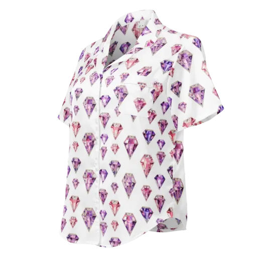 Amethyst Confetti on a Women's Short Sleeve Pajama Top