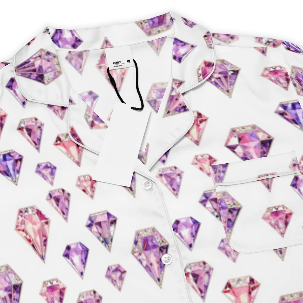 Amethyst Confetti on Women's Short Sleeve Pajama Top — Product details