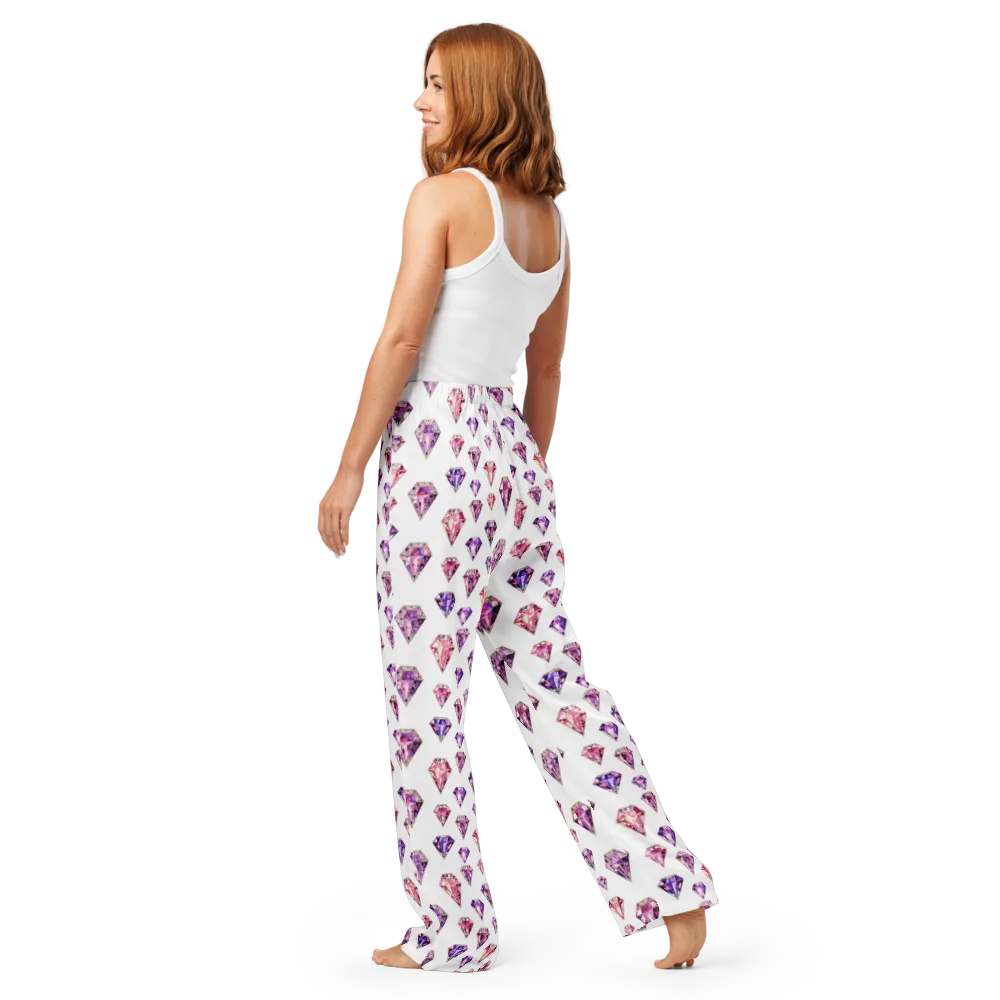 Amethyst Confetti on Women's Pajama Pants — Back