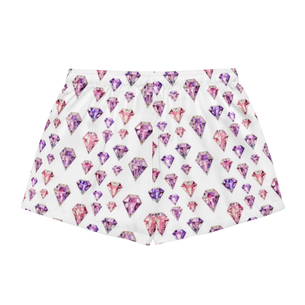 Amethyst Confetti on Women's Pajama Shorts — Back