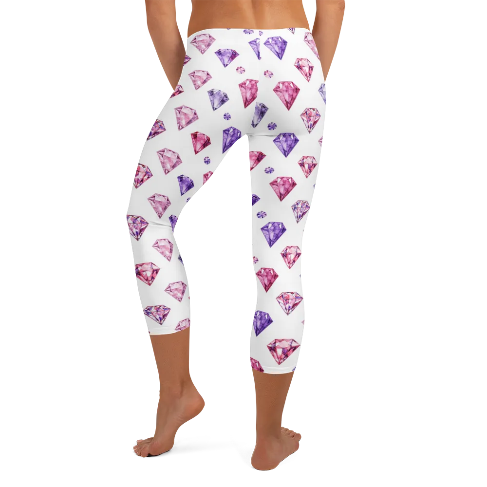 Diamond Daydream on Capri Leggings — Back