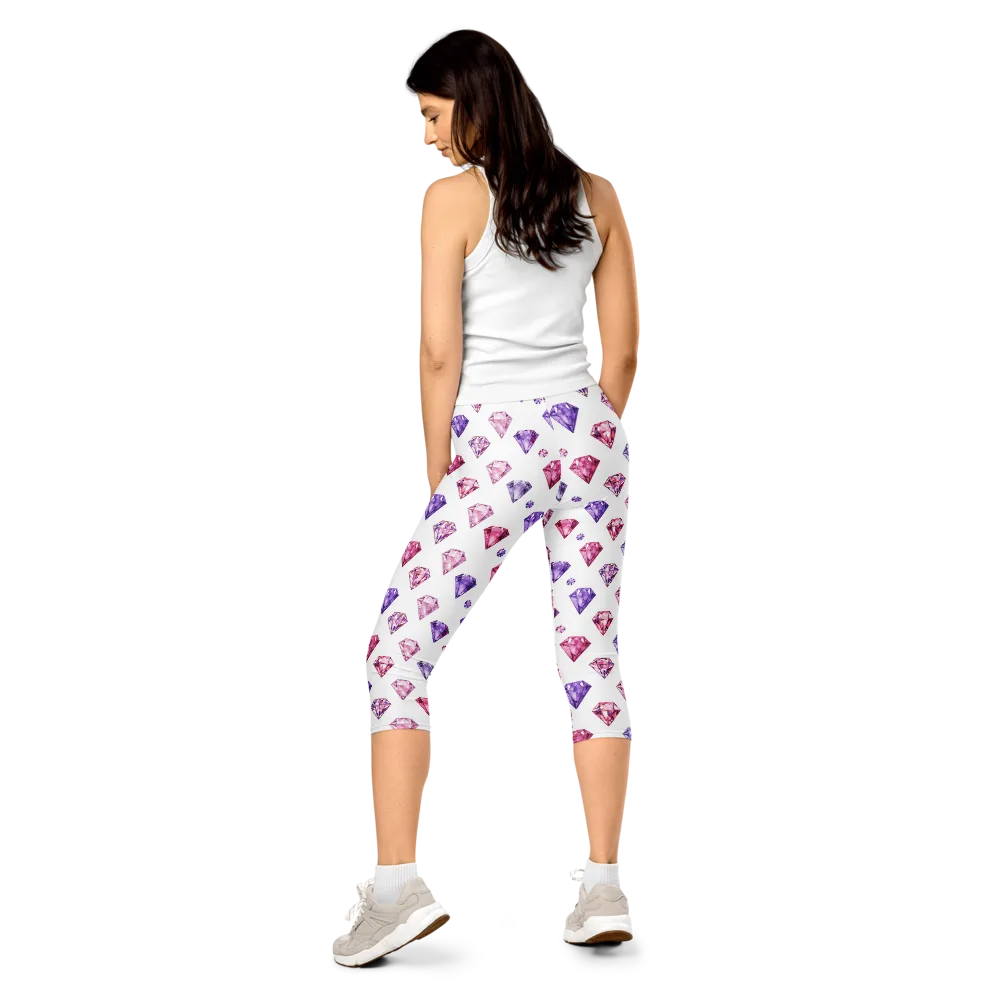 Diamond Daydream on Capri Leggings — Back