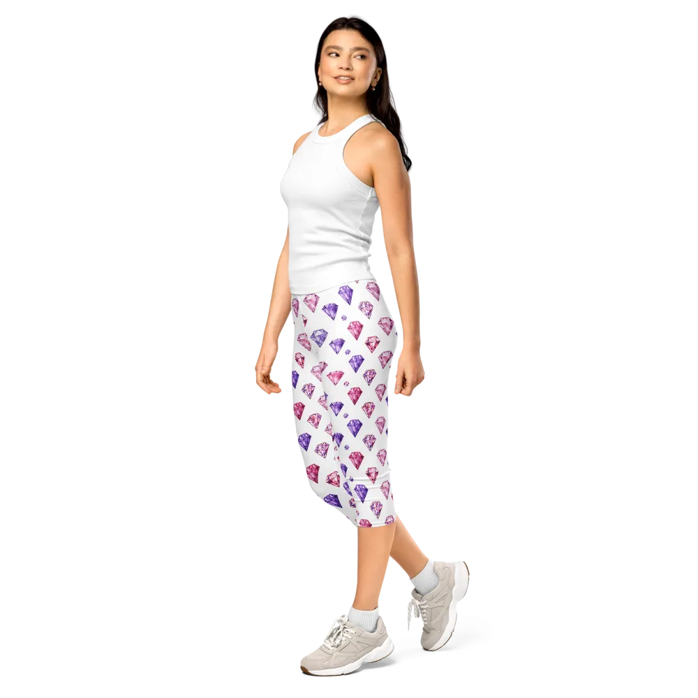 Diamond Daydream on Capri Leggings — Left Front