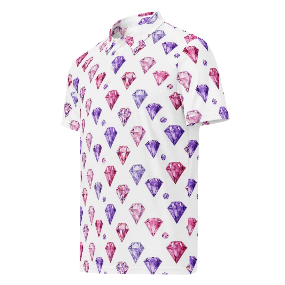 Diamond Daydream on Men's Slim Fit Polo Shirt — Left Front