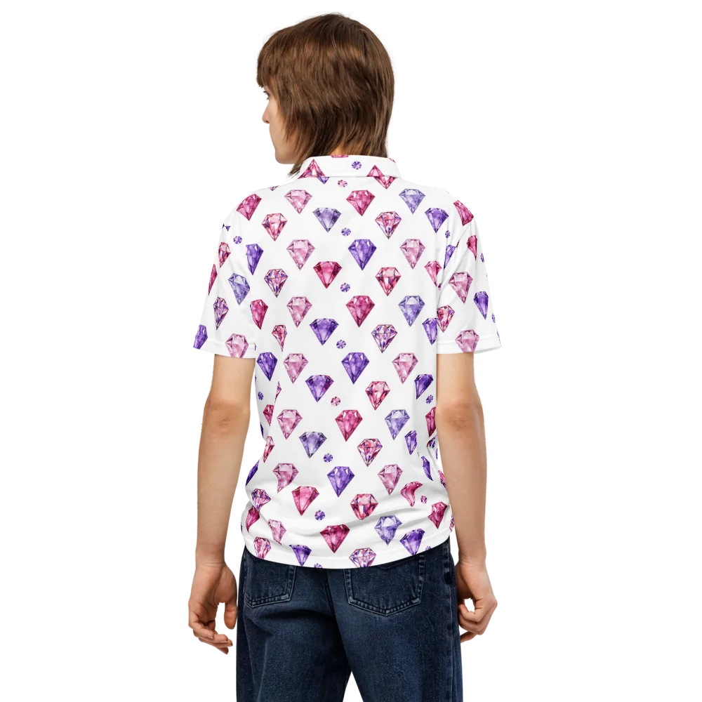 Diamond Daydream on Men's Slim Fit Polo Shirt — Back