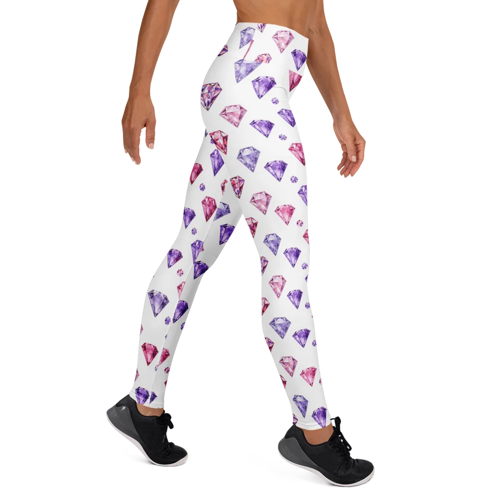 Diamond Daydream on Yoga Leggings — Right