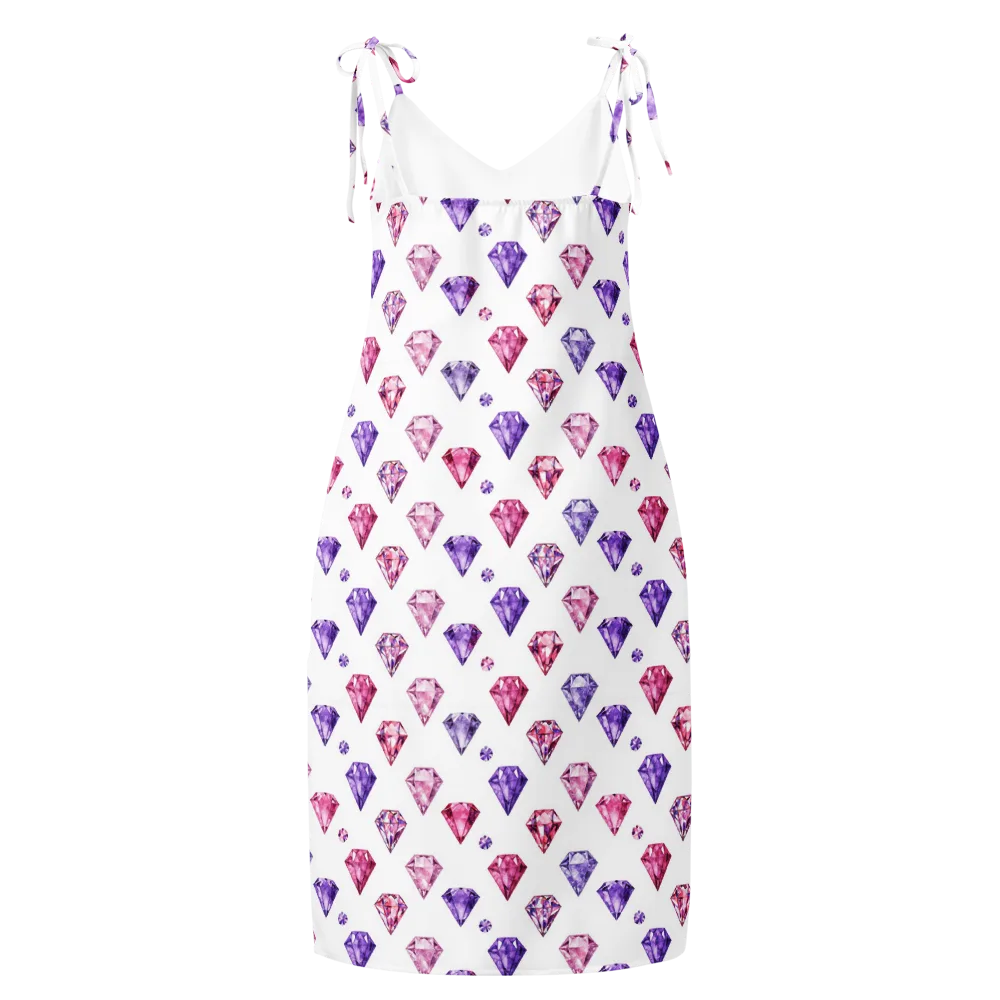 Diamond Daydream on Slip Dress — Back