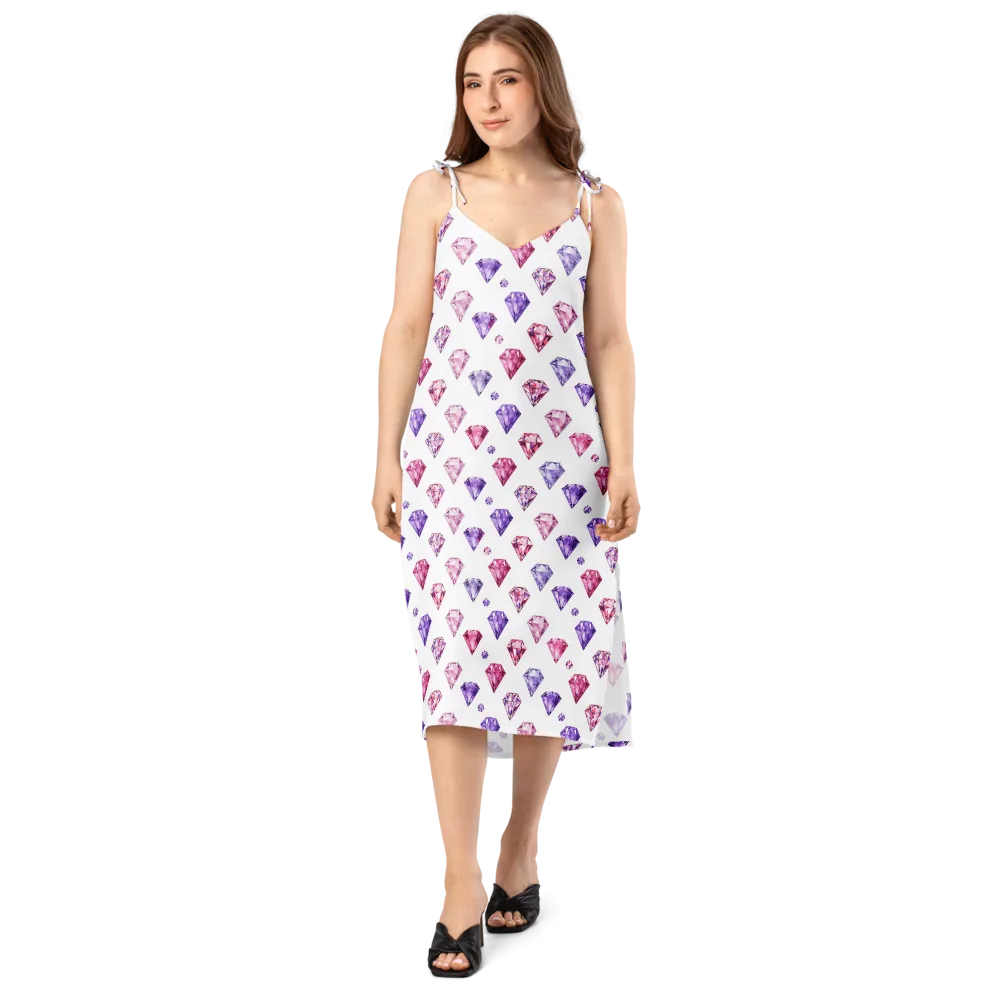 Diamond Daydream on Slip Dress — Front