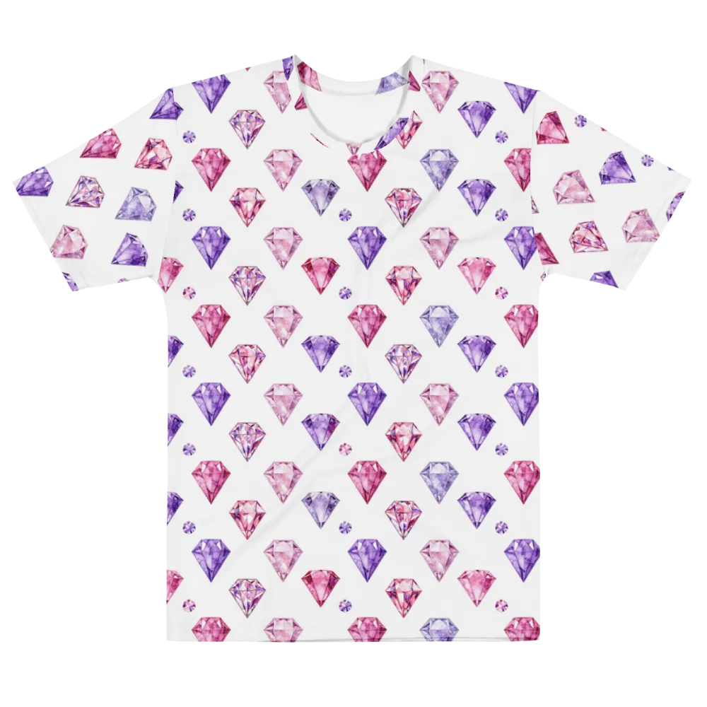 Diamond Daydream on Men's Cotton Crew Neck T-Shirt — Front