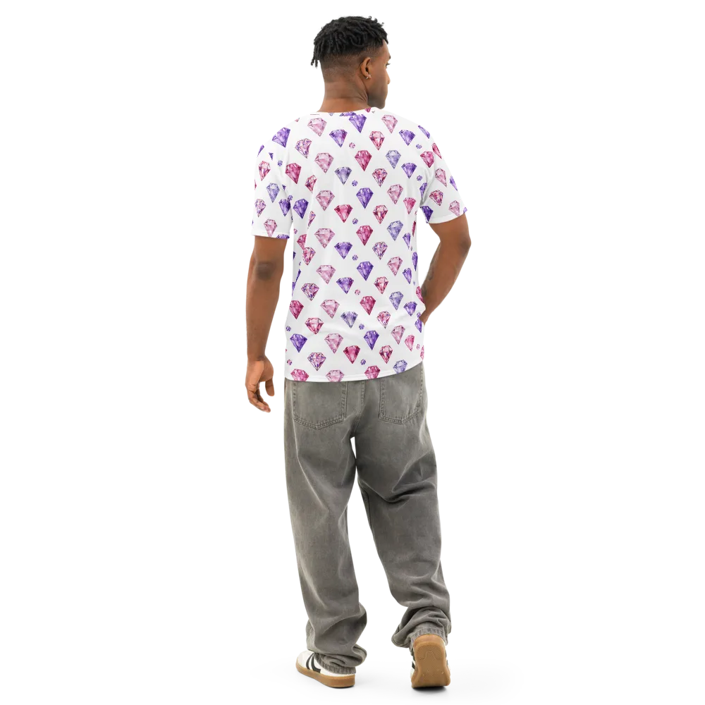 Diamond Daydream on Men's Cotton Crew Neck T-Shirt — Back