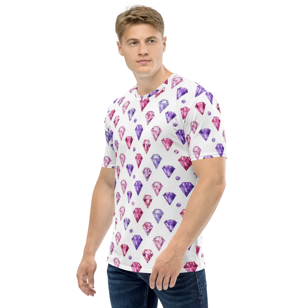 Diamond Daydream on Men's Crew Neck T-Shirt — Left