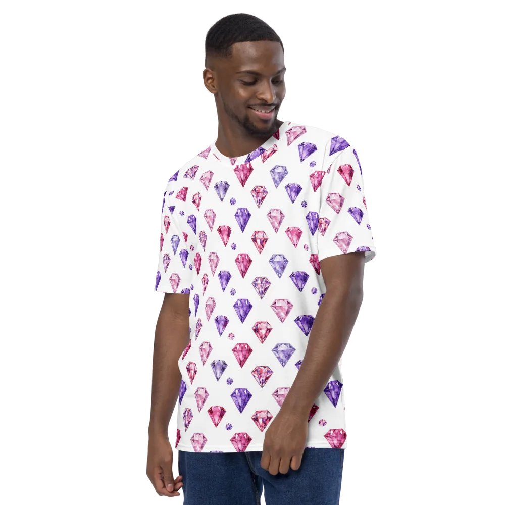 Diamond Daydream on Men's Crew Neck T-Shirt — Left