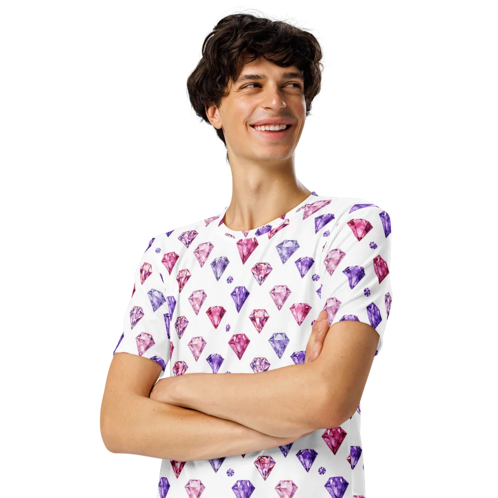 Diamond Daydream on Men's Crew Neck T-Shirt — Left Front