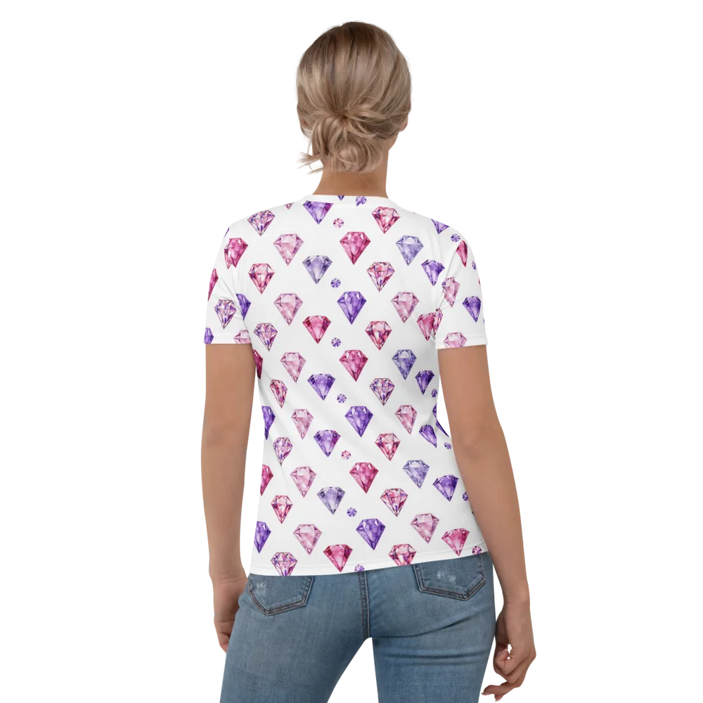 Diamond Daydream on Women's Crew Neck T-Shirt — Back