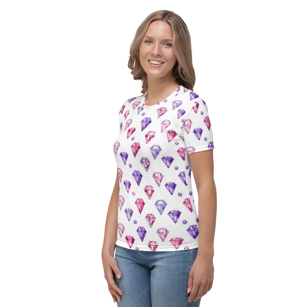 Diamond Daydream on Women's Crew Neck T-Shirt — Left
