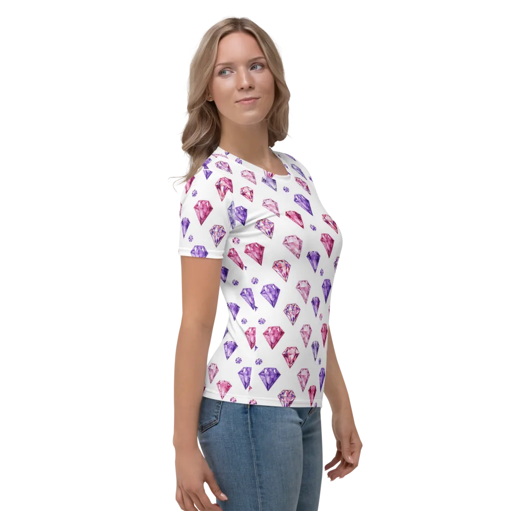 Diamond Daydream on Women's Crew Neck T-Shirt — Right