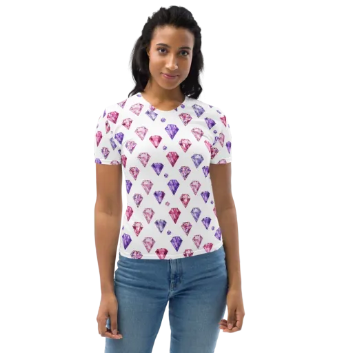 Diamond Daydream on a Women's Crew Neck T-Shirt
