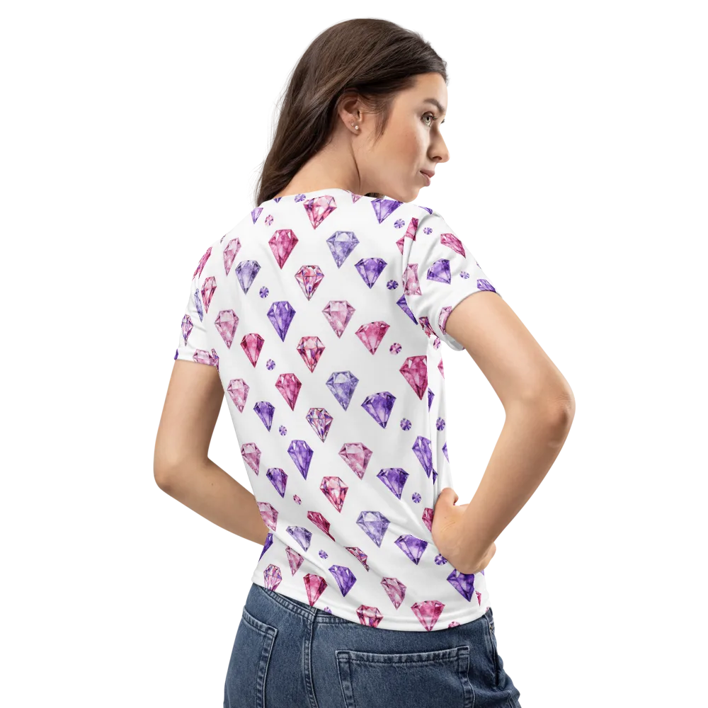 Diamond Daydream on Women's Crew Neck T-Shirt — Back