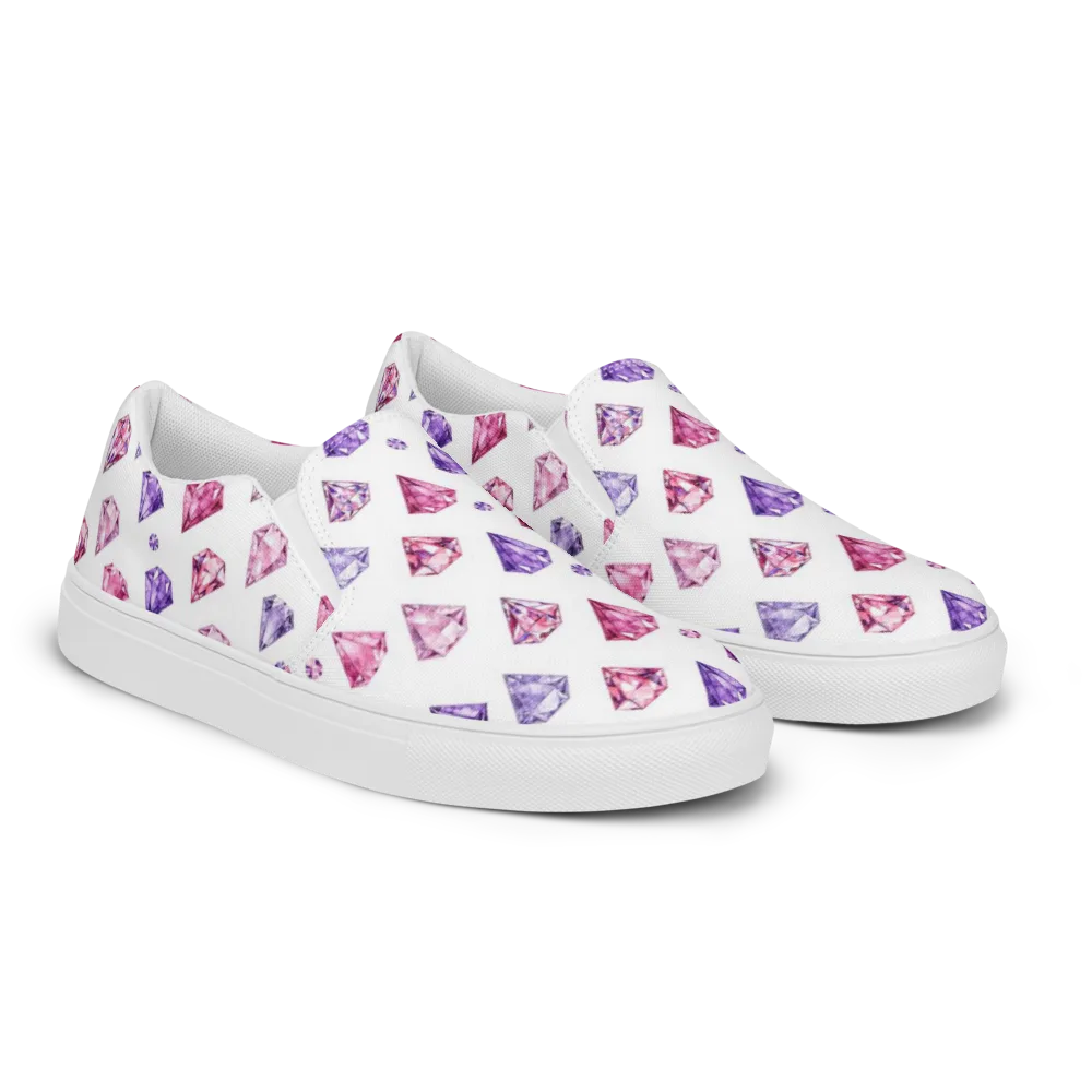 Diamond Daydream on Men's Slip-On Canvas Shoes — Right Front