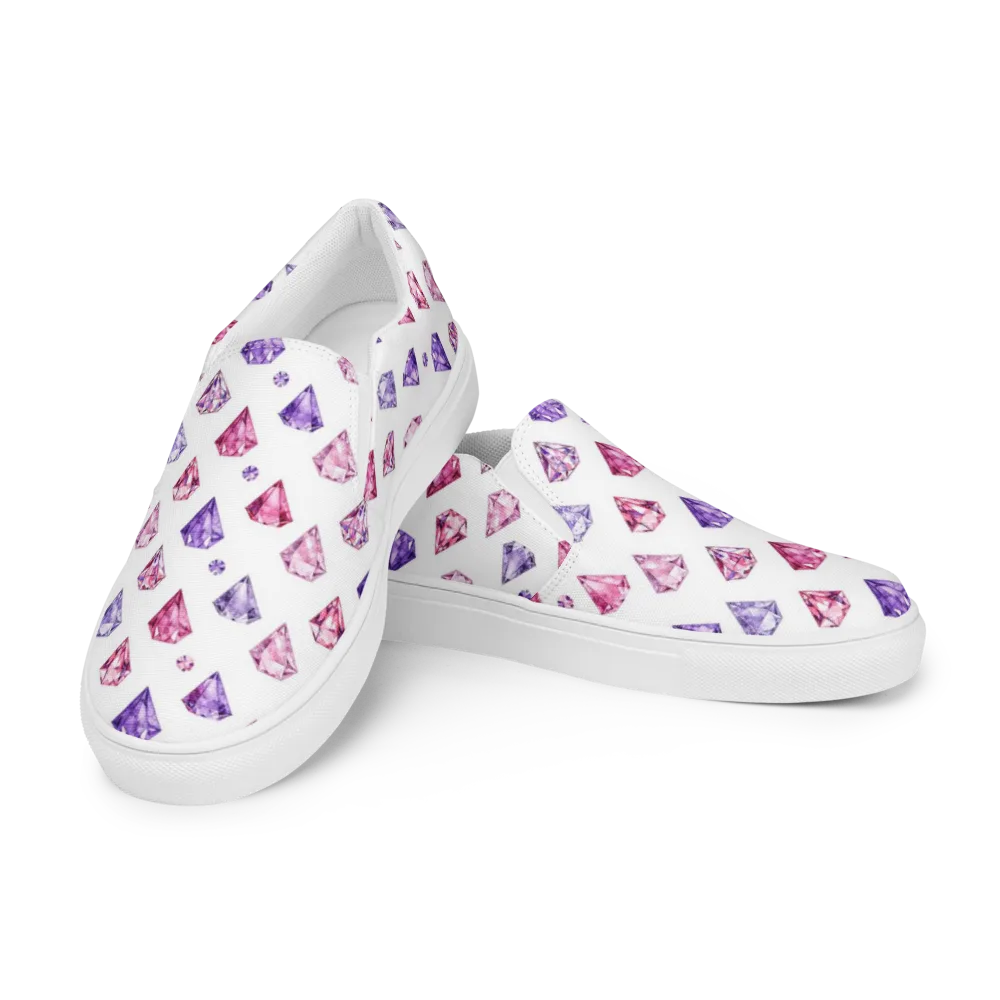 Diamond Daydream on Men's Slip-On Canvas Shoes — Left Front