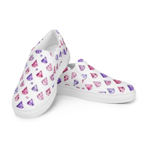 Diamond Daydream on a Men's Slip-On Canvas Shoes