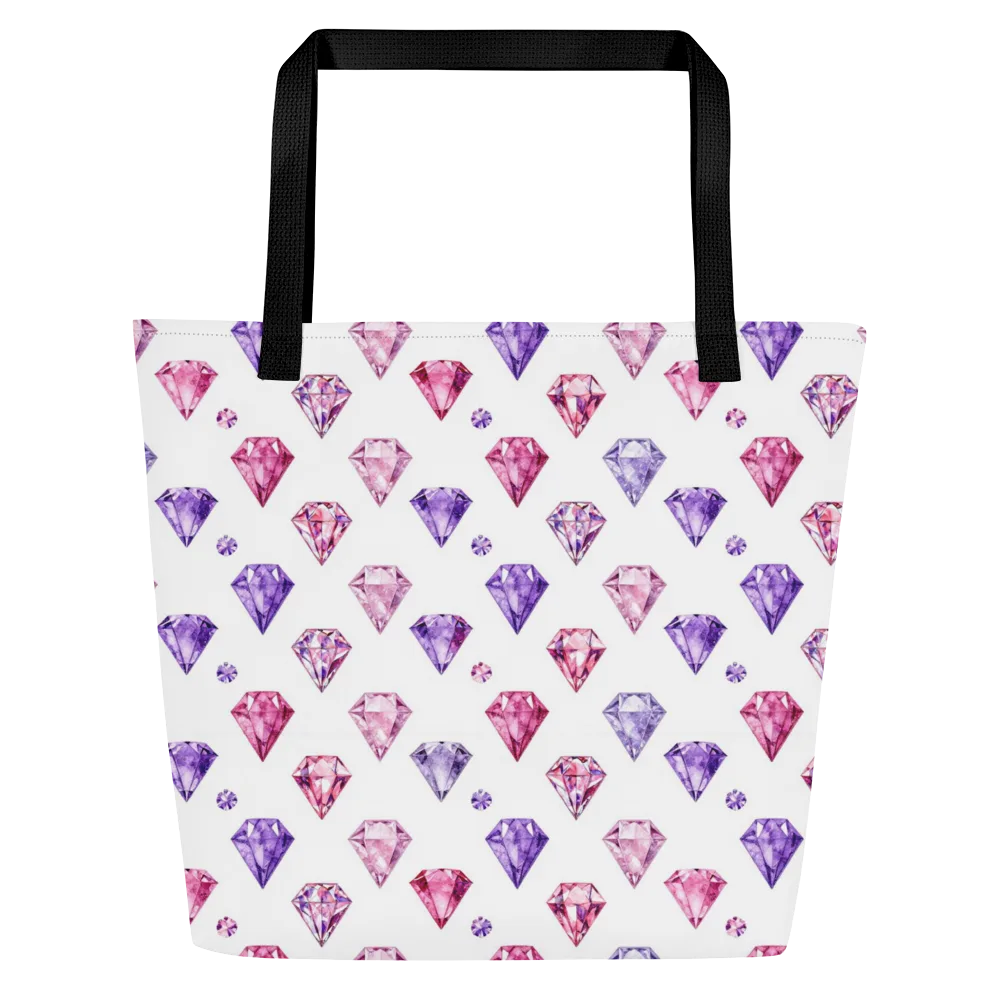 Diamond Daydream on Large Tote Bag W/ Pocket — Front