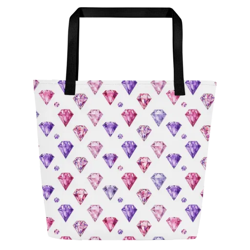 Diamond Daydream on a Large Tote Bag W/ Pocket