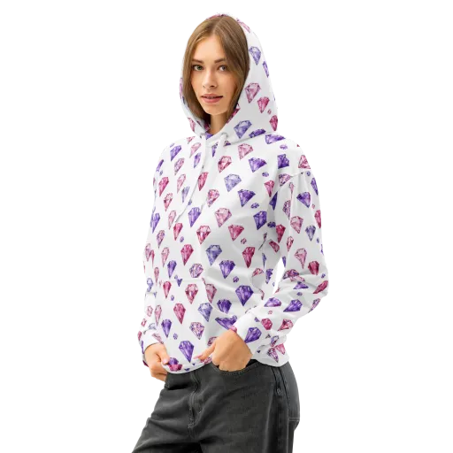 Diamond Daydream on a Cotton Hoodie