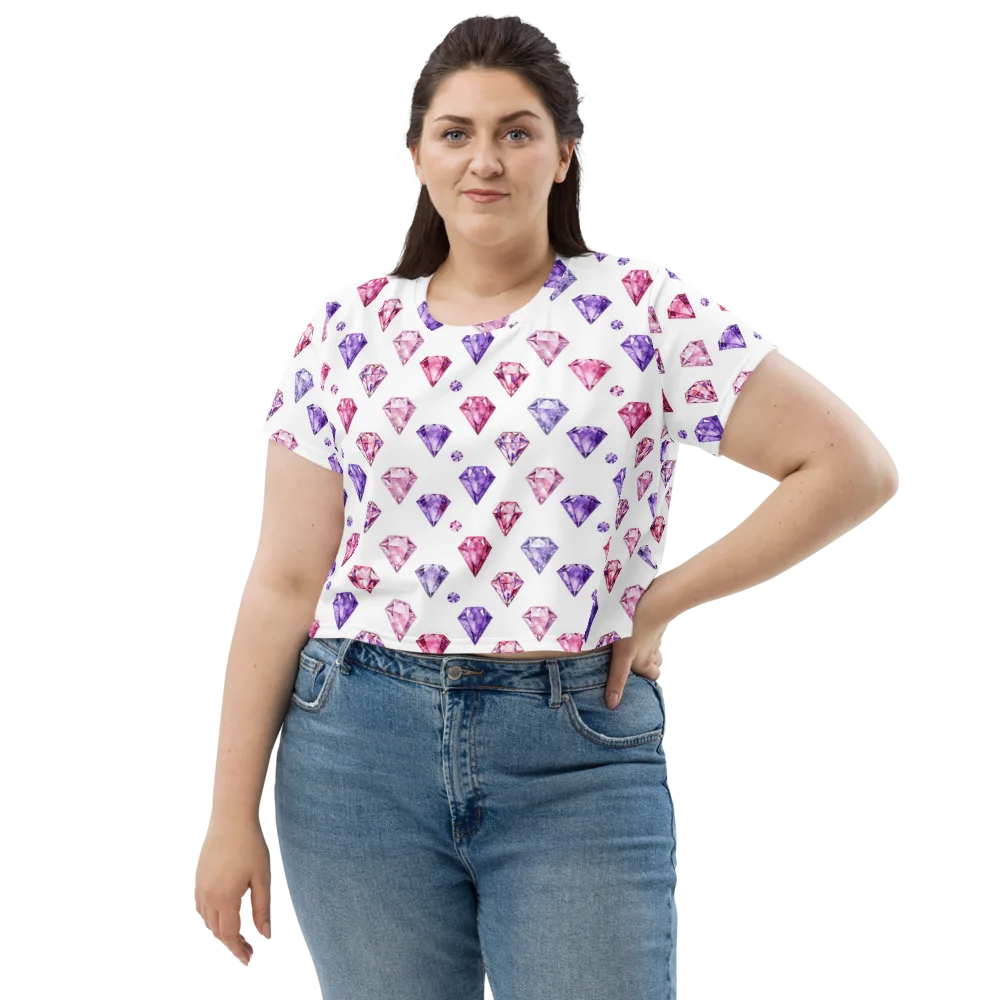 Diamond Daydream on Crop Tee — Front